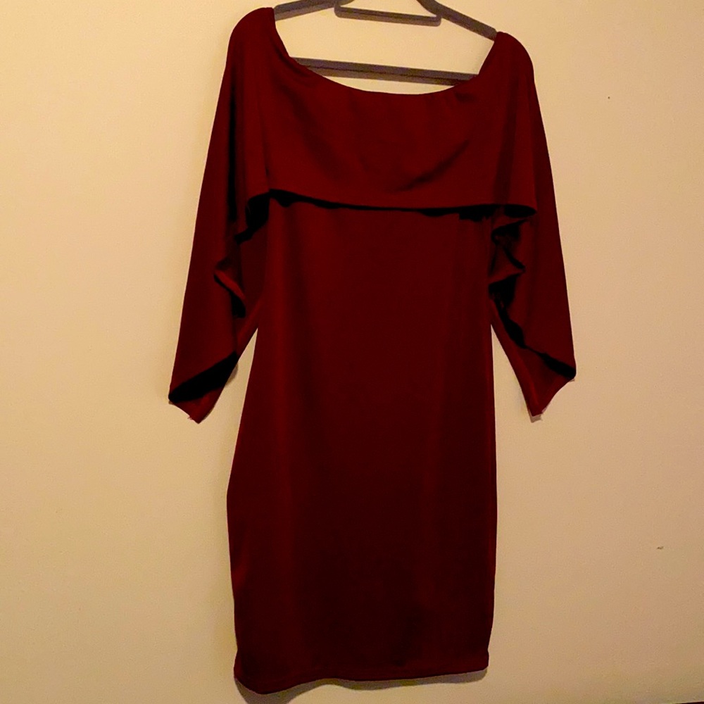It’s the sleeves for me, Red Wine batwing dress-XL